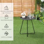 Странична масичка за градина Outsunny, с дръжка за носене - Image 2