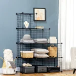 HOMCOM етажерка, кубичен рафт, 9 кубчета - Image 9