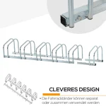 Велосипедна стойка HOMCOM за 6 велосипеда - Image 5