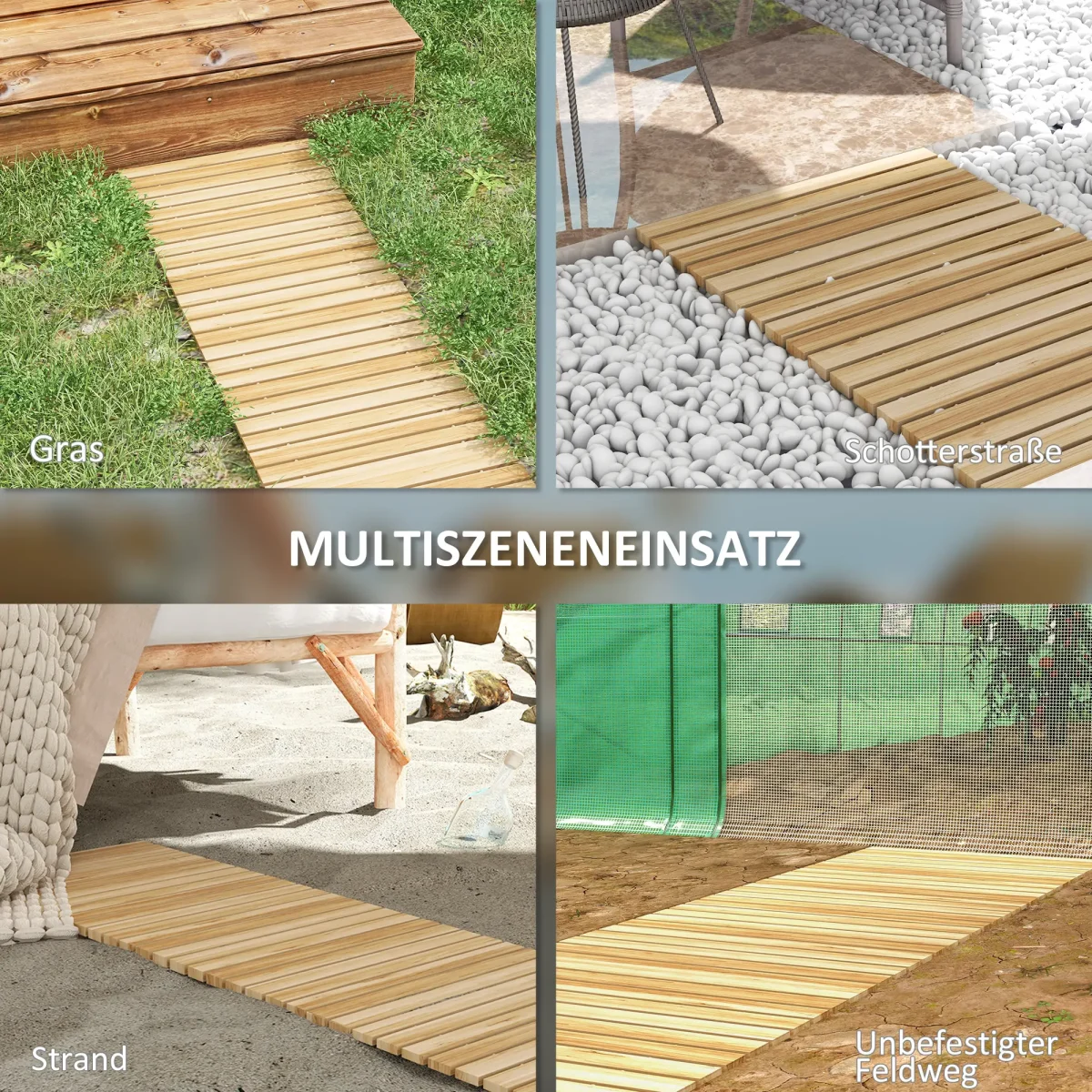 Градинско стъпало Outsunny, 120 x 47 x 1 см - Image 13