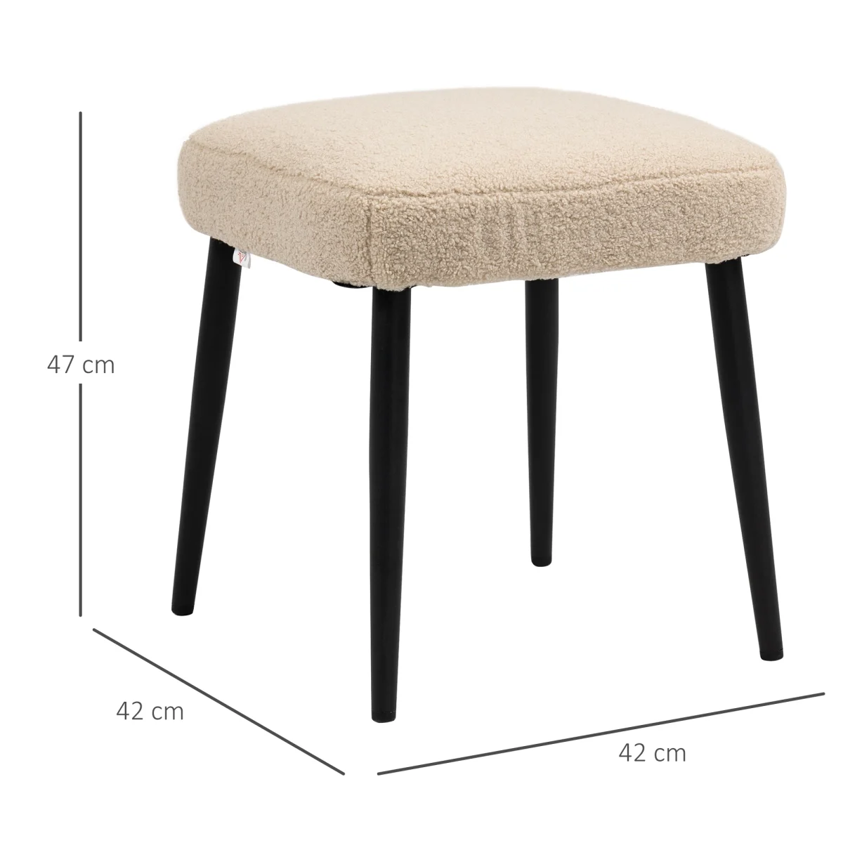 Табуретка HOMCOM, табуретка със седалка, плюшено мече - Image 6