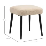 Табуретка HOMCOM, табуретка със седалка, плюшено мече - Image 6