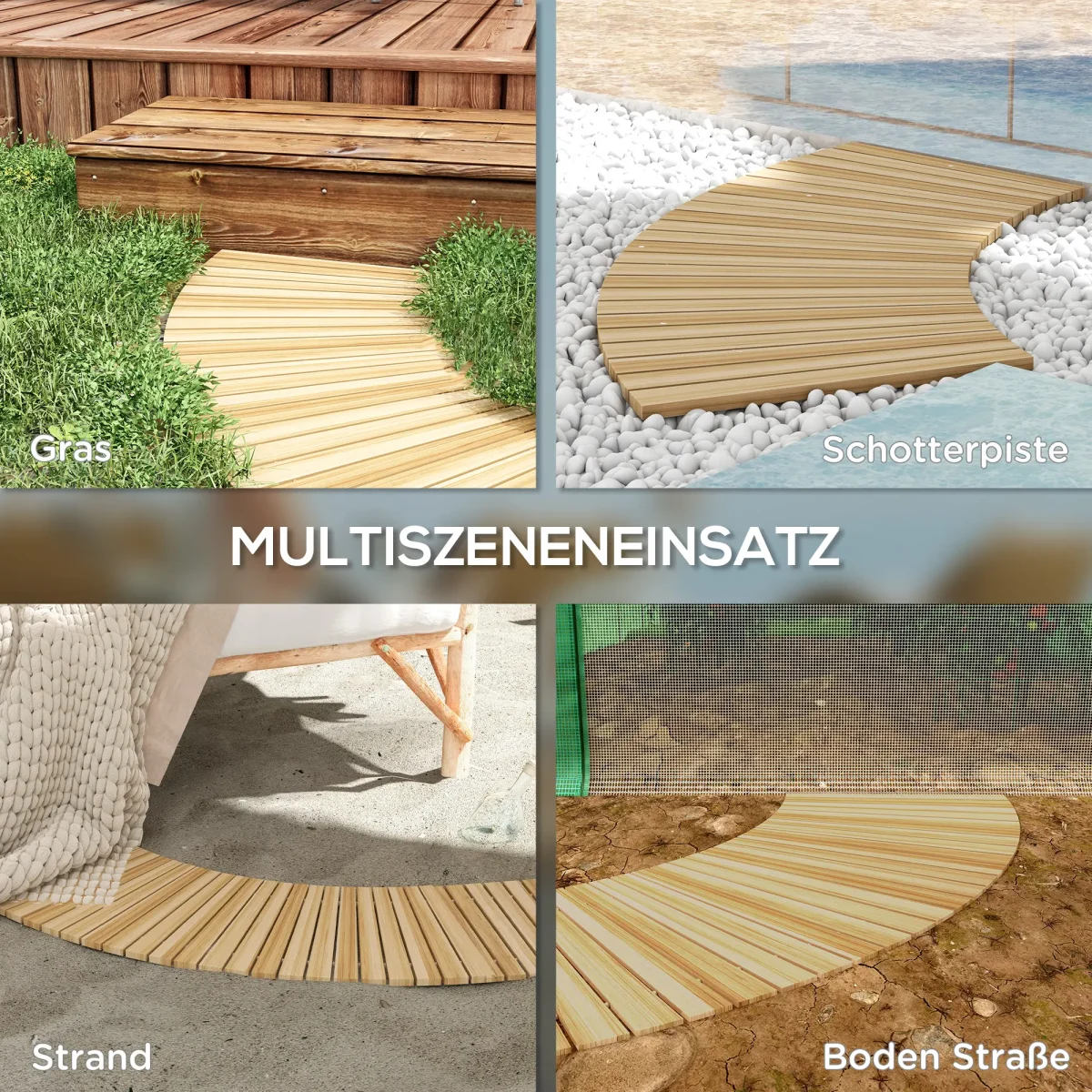 Градинско стъпало Outsunny, 120 x 47 x 1 см - Image 7