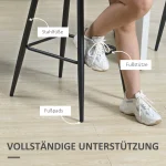 Комплект бар столове HOMCOM 42 см x 47 см x 105 см - Image 6