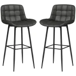 Комплект бар столове HOMCOM от 2 броя, 98 см, до 120 кг - Image 5