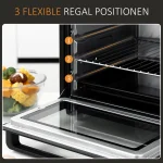 Мини фурна HOMCOM, 1 тава за печене, 1 решетка за грил - Image 8