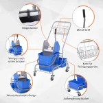 Комплект проф. количка за почистване HOMCOM, 25л - Image 10