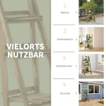 Outsunny 3-етажна стойка за растения, сгъваема, 93см - Image 6