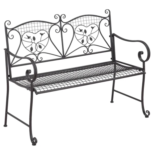 Градинска пейка Outsunny, 2-местна до 220 кг