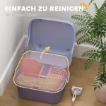 PawHut Кутия за котешка тоалетна с капак и лъжичка - Image 7