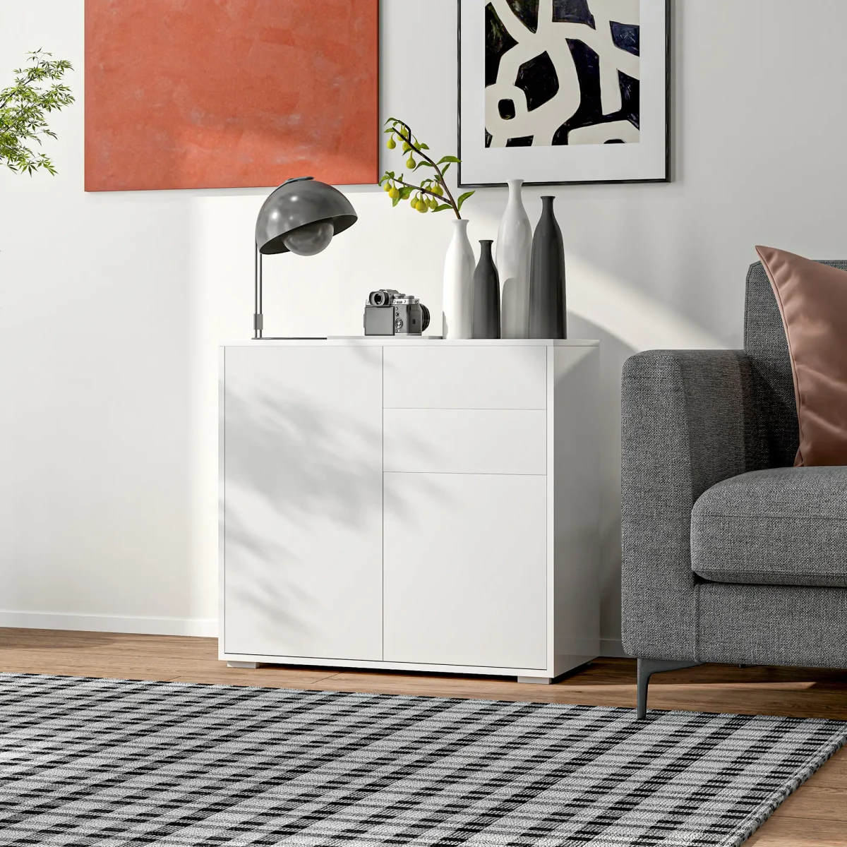 Скрин HOMCOM с 2 чекмеджета и 2 врати 79 x 36 x 74 см - Image 8