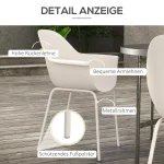 Комплект от 4 градински стола Outsunny 59 см x 55 см x 84 см - Image 10