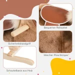 HOMCOM Люлеещо се конче, Кафяво Д74 x Ш33 x В62 см - Image 6
