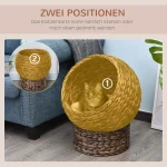 Котешко легло PawHut с воден зюмбюл и възглавница - Image 3