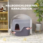 PawHut Кутия за котешка тоалетна с капак и лъжичка - Image 9