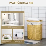 HOMCOM Кош за пране 100 л, 51 x 38 x 57 см - Image 7