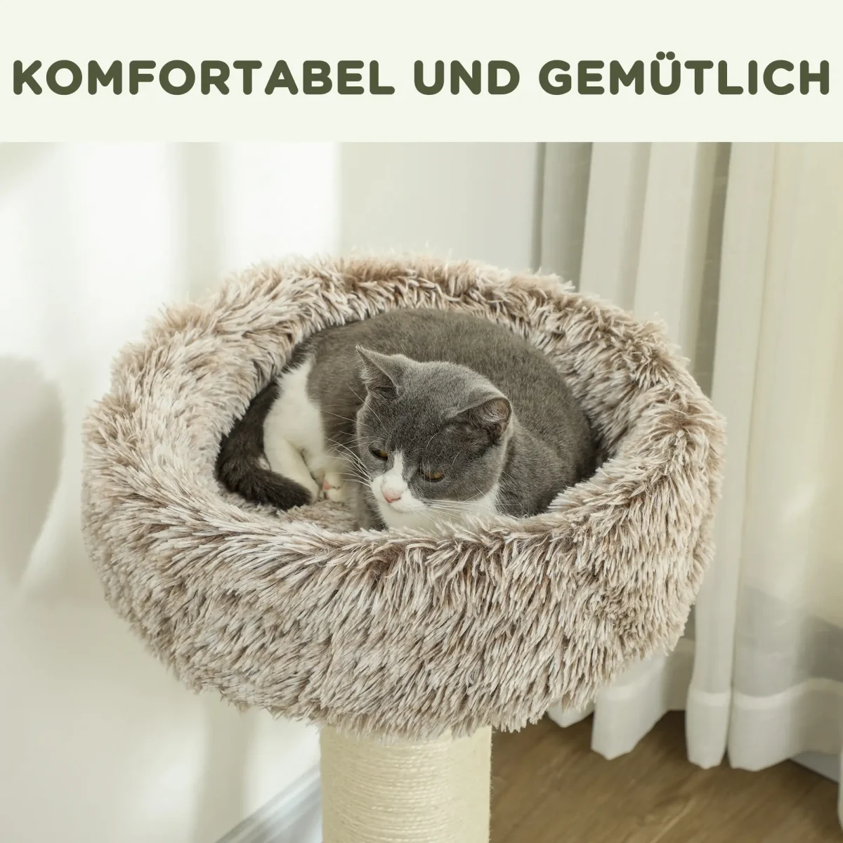 PawHut Дърво за котки, 87 см, Кула за котки - Image 7