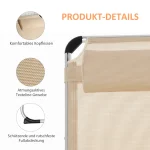 Шезлонг Outsunny с 4-степенна регулируема облегалка - Image 7