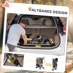 PawHut Кучешка количка за кучета до 10 кг, 2 поставки за чаши - Image 10