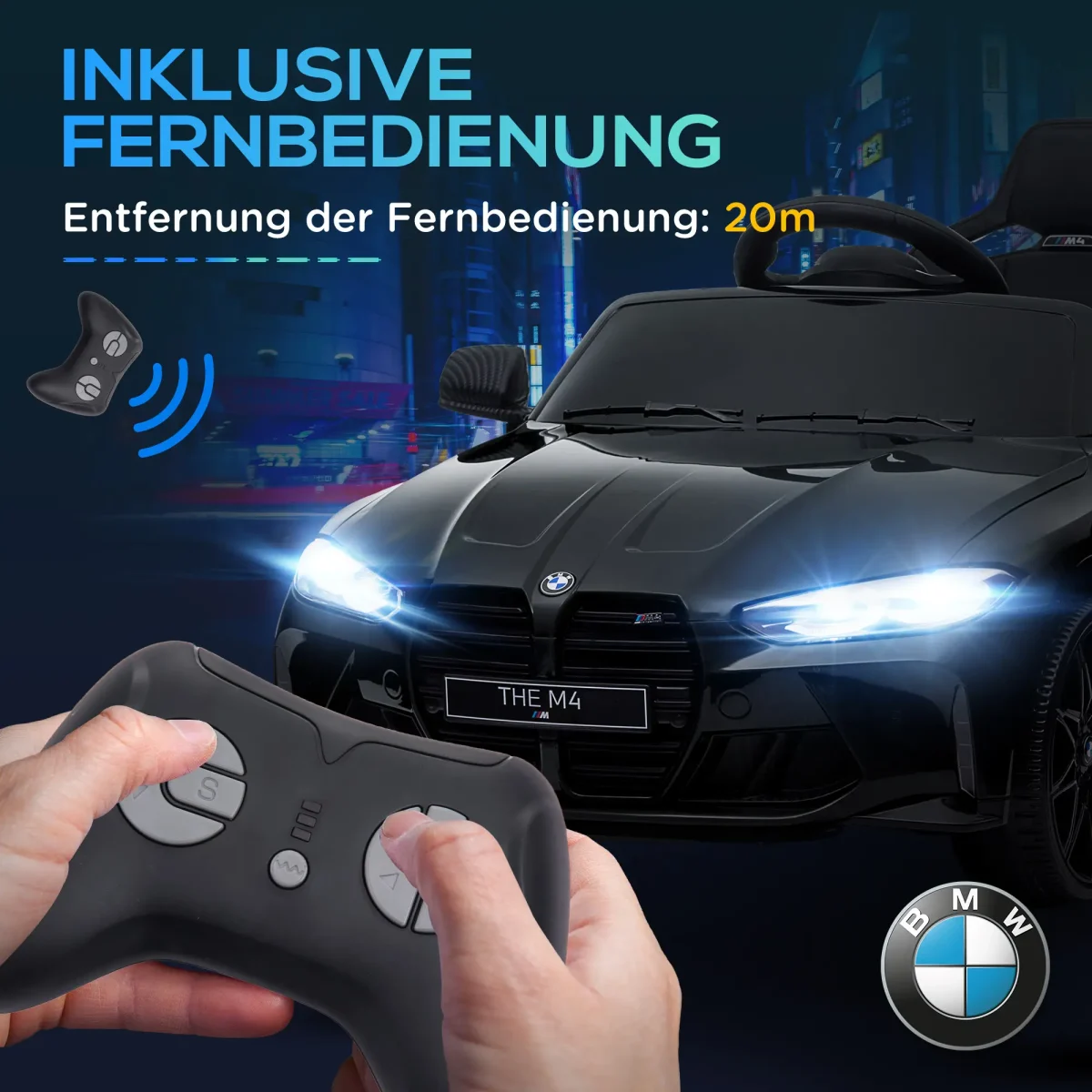 AIYAPLAY Акумулаторна кола BMW M4, Звук и светлина - Image 7