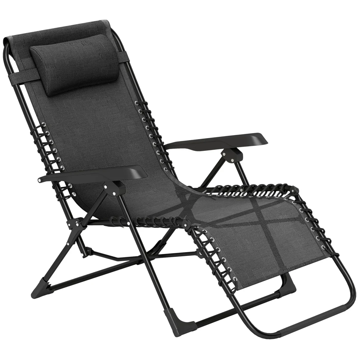 Сгъваем шезлонг Outsunny с облегалка за глава, до 120 кг - Image 8