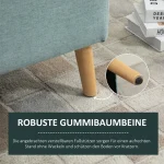 Пейка за съхранение HOMCOM с дървени крака 110x39x45см - Image 5