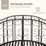 Метален градински мост Outsunny 119x67x70 см - Image 8