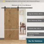 Комплект релси за плъзгащи се врати HOMCOM - Image 7