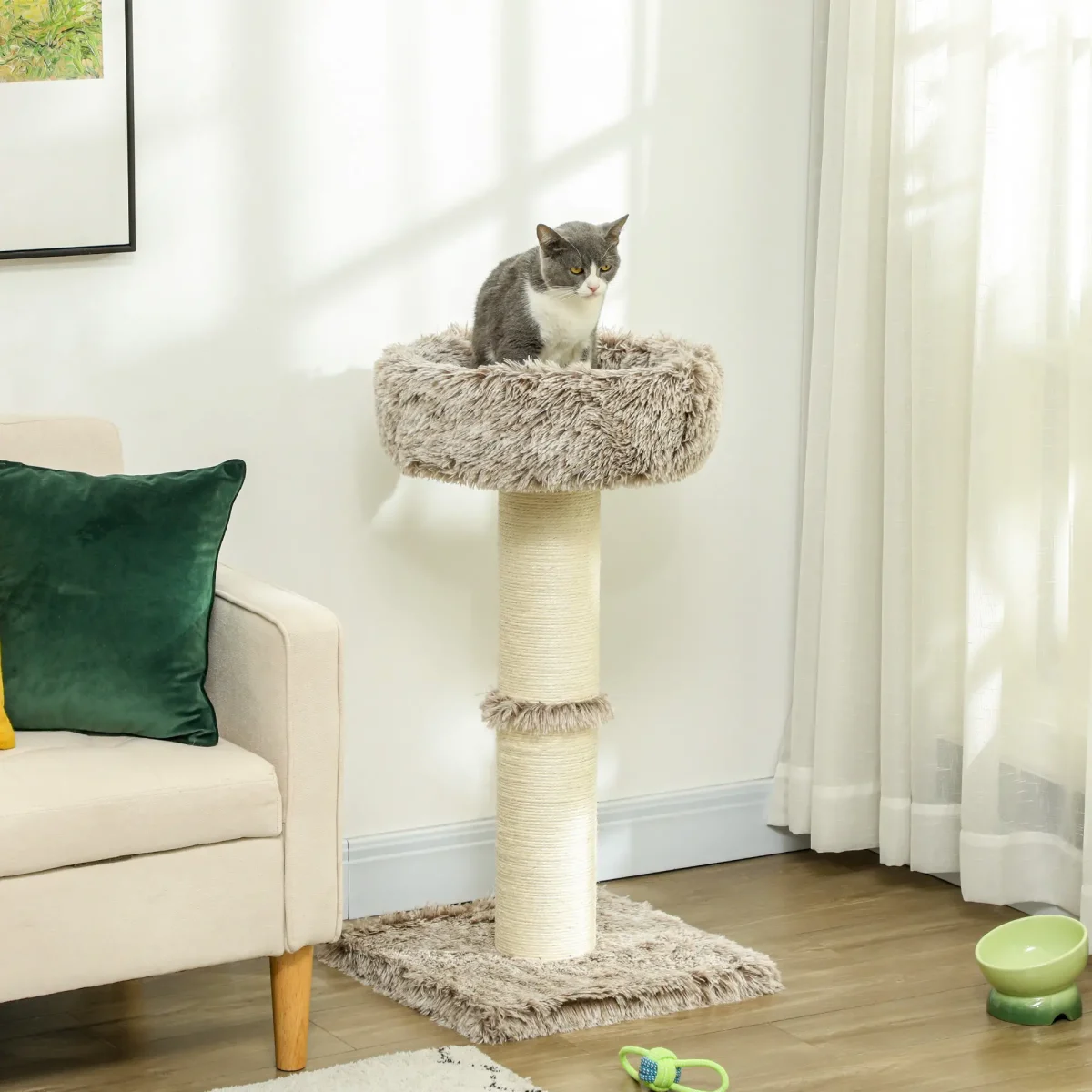PawHut Дърво за котки, 87 см, Кула за котки - Image 8