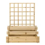 Повдигнато легло за растения Outsunny с решетка, 3 нива - Image 11