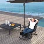 Сгъваем шезлонг Outsunny с облегалка за глава, до 120 кг - Image 10