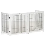 PawHut Дървена предпазна врата за кучета, 305 x 35,5 x 82 см - Image 15