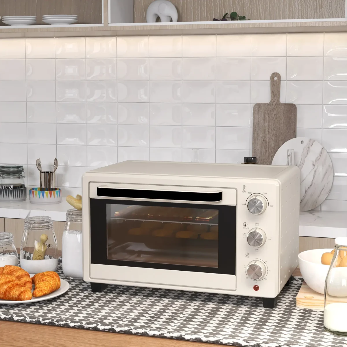 Мини фурна HOMCOM, 21л, 3 режима на готвене, 100°C-230°C - Image 3