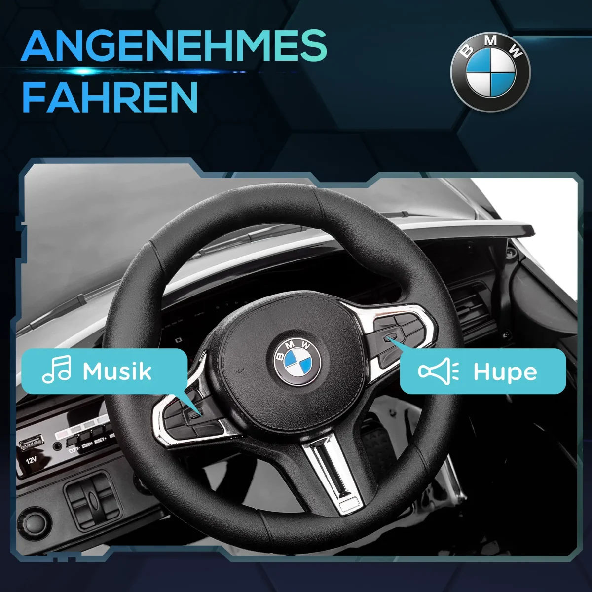 AIYAPLAY Акумулаторна кола BMW M4, Звук и светлина - Image 9