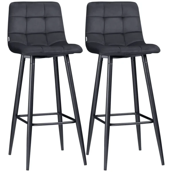 Комплект бар столове HOMCOM 42 см x 47 см x 105 см