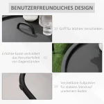 Странична масичка за градина Outsunny, с дръжка за носене - Image 7