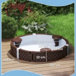 Пясъчник AIYAPLAY, кръгъл за до 3 деца водоустойчива основа - Image 10