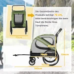 PawHut 2-в-1 количка за кучета, ремарке за велосипед - Image 10