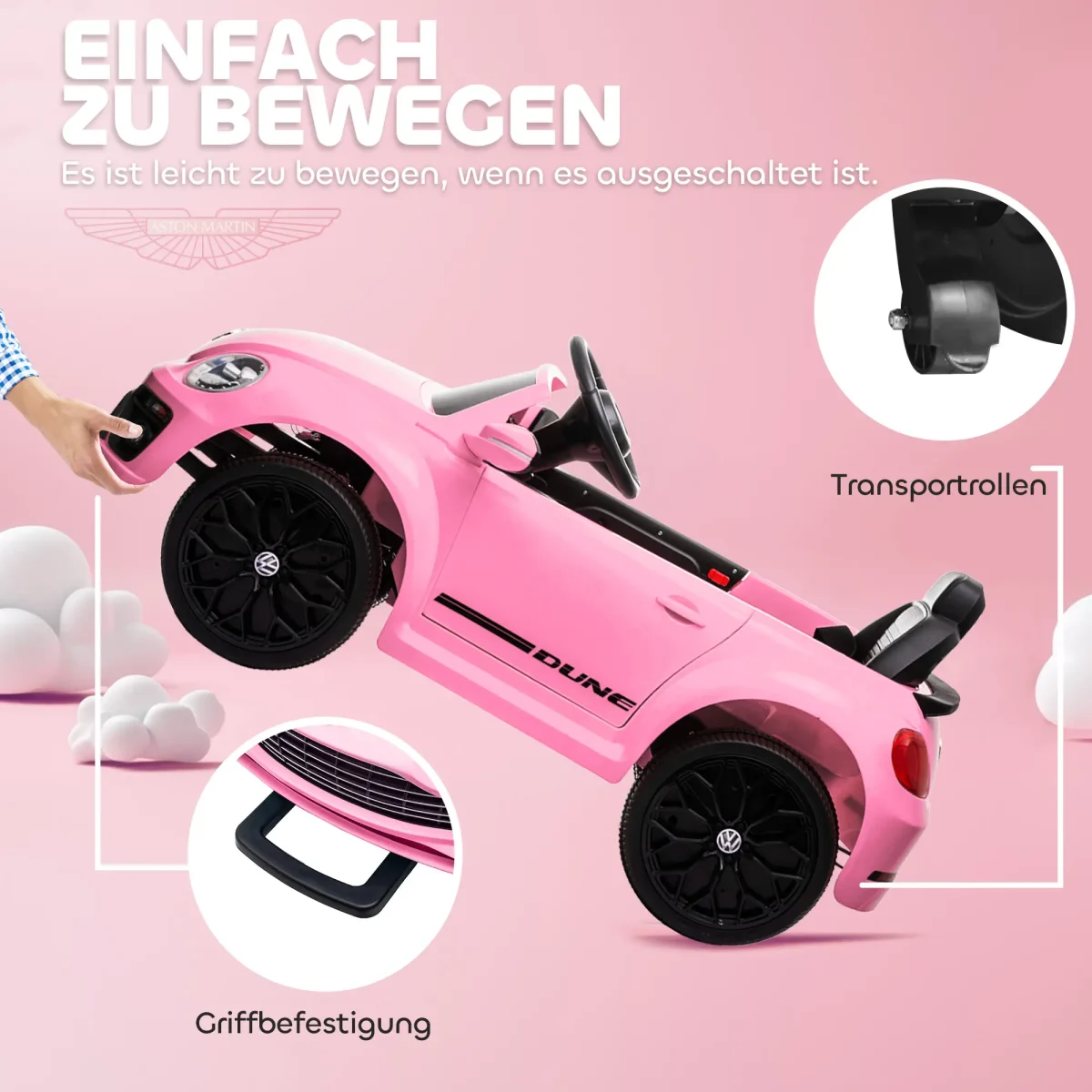 AIYAPLAY Електрическа количка, VW Beetle, 3-5 км/ч - Image 9