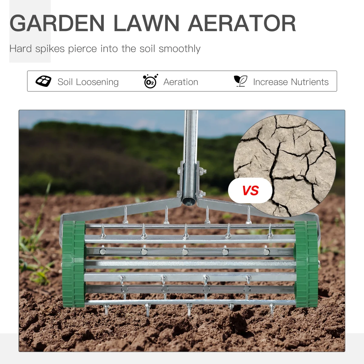 Аератор за тревни площи Outsunny Garden - Image 2