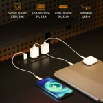 HOMCOM L-образно бюро със станция за зареждане - Image 9