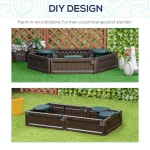 Детски пясъчник Outsunny, капак, 4 места, Φ120 x 21 см - Image 2