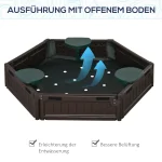 Детски пясъчник Outsunny, капак, 4 места, Φ120 x 21 см - Image 4