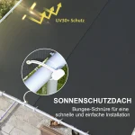 Мобилна беседка Outsunny, с колела, вкл чували с пясък,3x3 м - Image 9