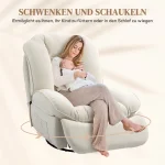 HOMCOM Фотьойл с регулируема облегалка, 104x100x102см - Image 2