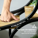 Стойка за растения Outsunny с 4 рафта, 46 см x 25 см x 91 см - Image 3