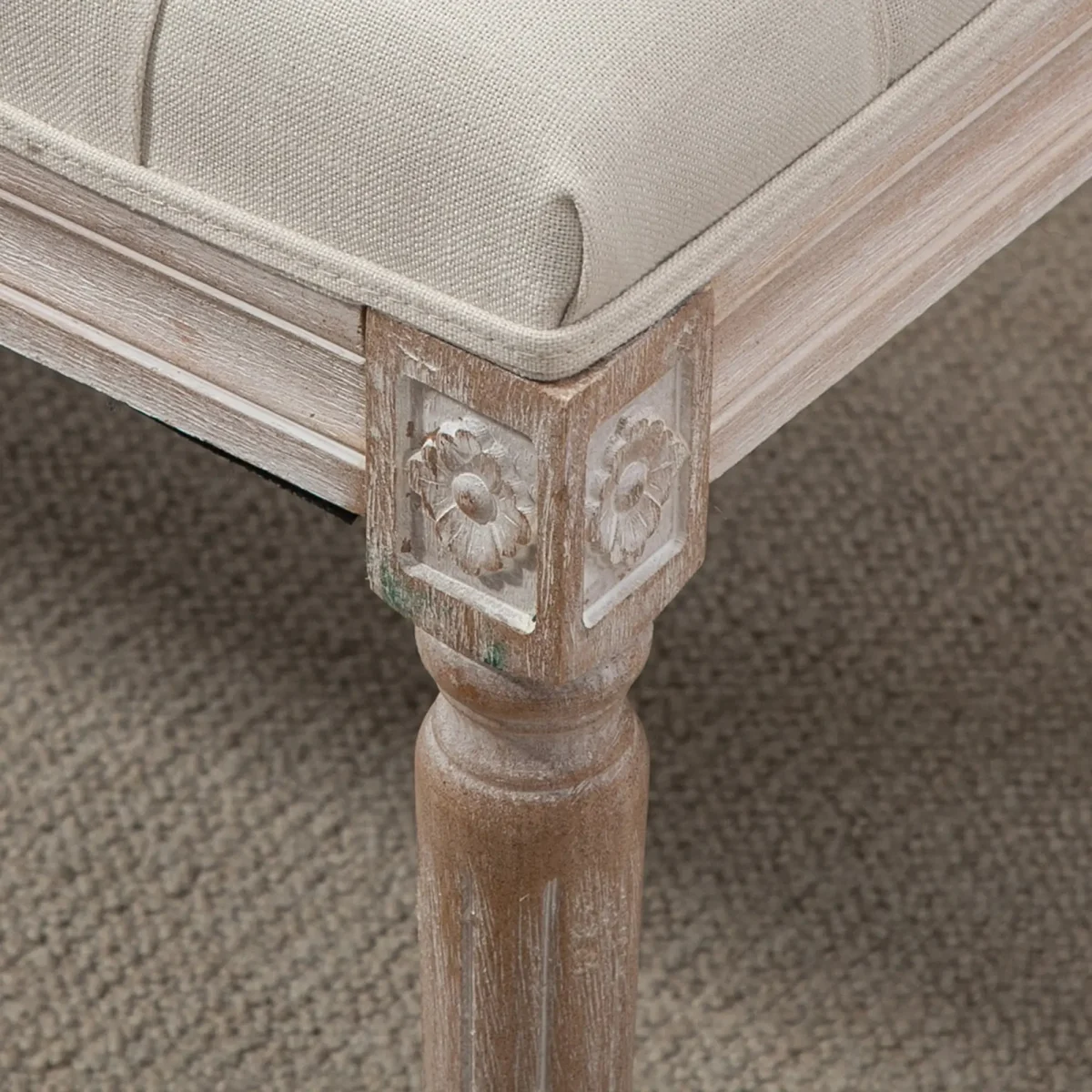 Тапицирана пейка HOMCOM, дърво и плат 80Д x 40Ш x 43В - Image 3