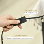 Настолна лампа HOMCOM бамбук, регулируемо рамо - Image 5