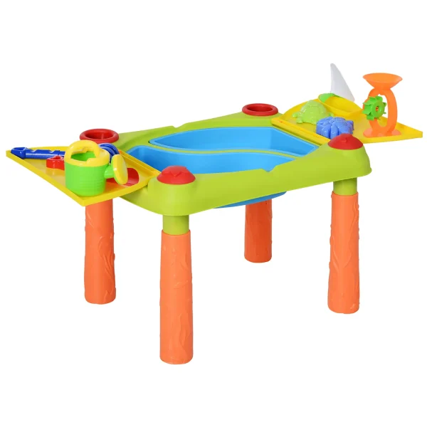 AIYPLAY Маса за игра с пясък и вода, с 16 аксесоара