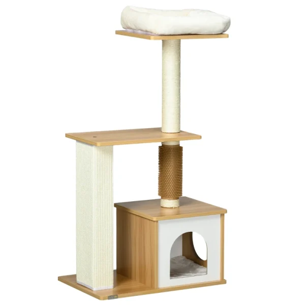 PawHut Котешко дърво 59,5 см x 39,5 см x 114 см